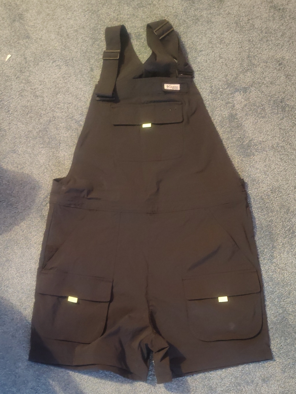 Columbia Black Short Overalls / Bib Shorts